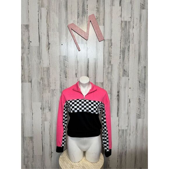 Rue21 pink Crewneck with quarter zipper size medium - Picture 1 of 7